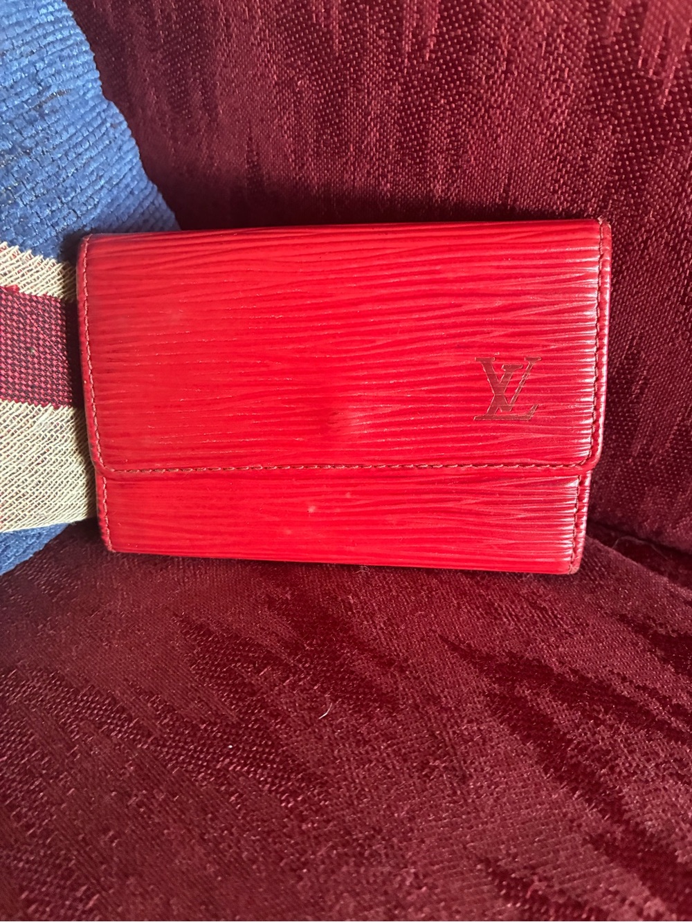 Louis Vuitton Red Epi Leather Large Key Holder